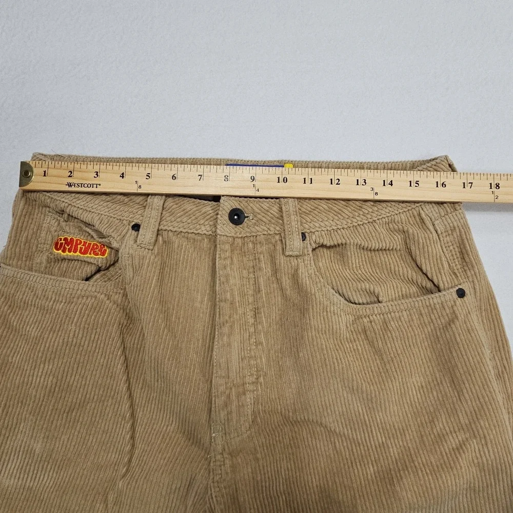 Empyre Relaxed Fit Corduroy Pants Mens 32 Tan Skater Streetwear Baggy Straight